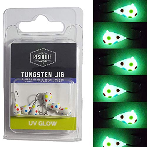 Resolute Tackle 6-Pack Tungsten Jig (SUPERGLOW Wonderbread, 4mm)