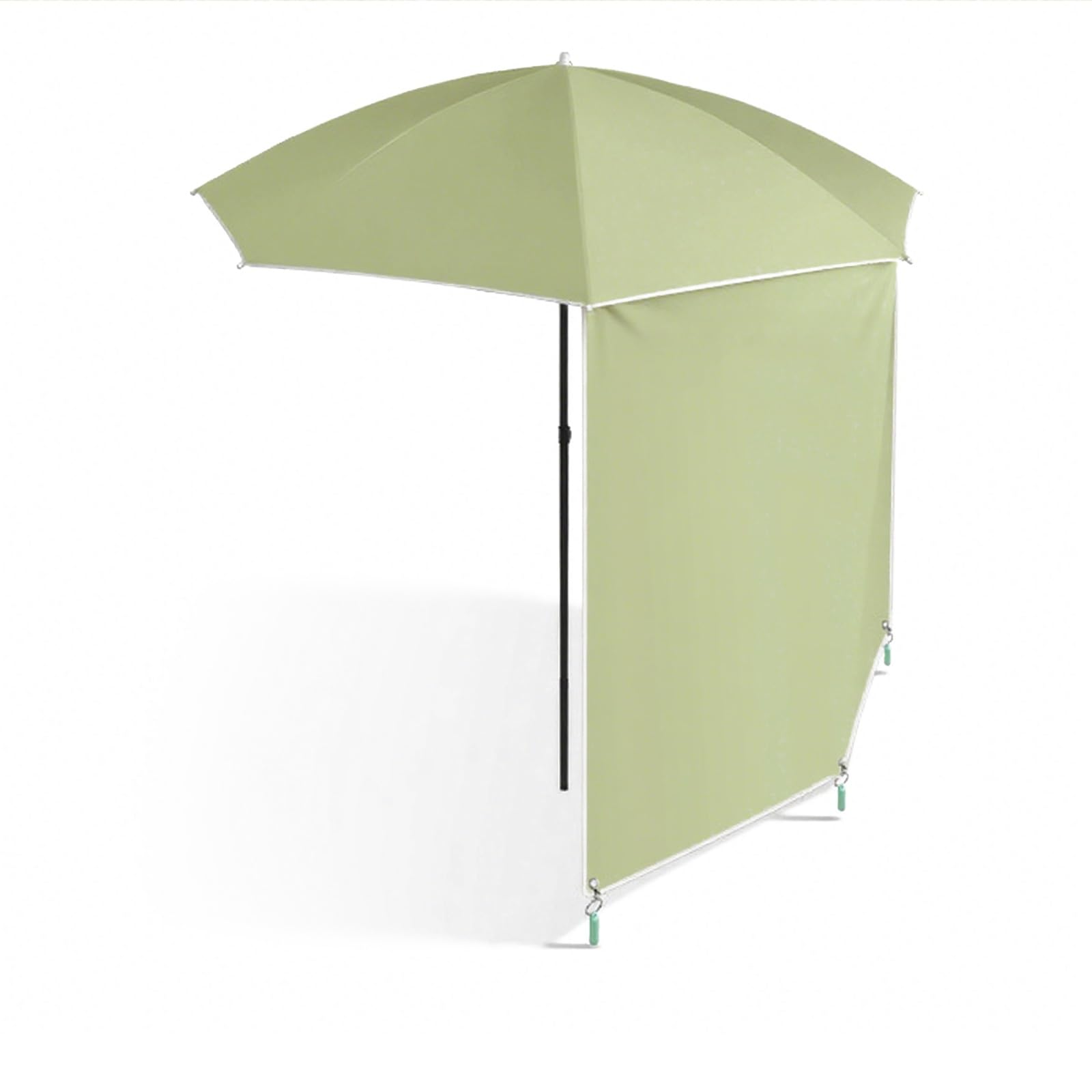 Okrągły parasol ogrodowy 190 cm z ochroną przed promieniowaniem UV, parasol plażowy z bocznymi osłonami, składany parasol przeciwsłoneczny na taras, kemping, miejsce do grillowania, balkon (brązowy)