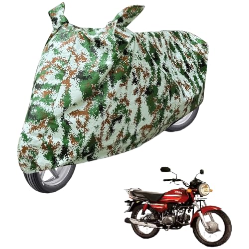 Image of Auto Hub Waterproof Bike Cover Compatible with Hero CD Dawn Dustproof, UV Protection Two Wheeler Bike CD Dawn Cover - Forest