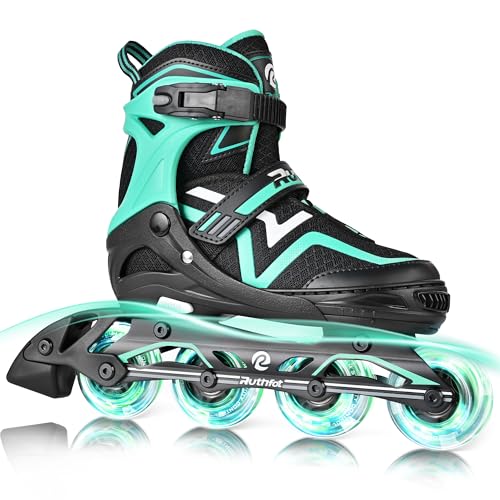 Ruthfot Patines En Línea Ajustables Para Niños Y Niñas, Patines Luminosos Para Niños De 6 A 12 Años De Edad, Patines Luminosos Al Aire Libre Ruthfot Patines En Línea Ajustables Para Niños Y Niñas, Patines Luminosos Para Niños De 6 A 12 Años De Edad, Patines Luminosos Al Aire Libre