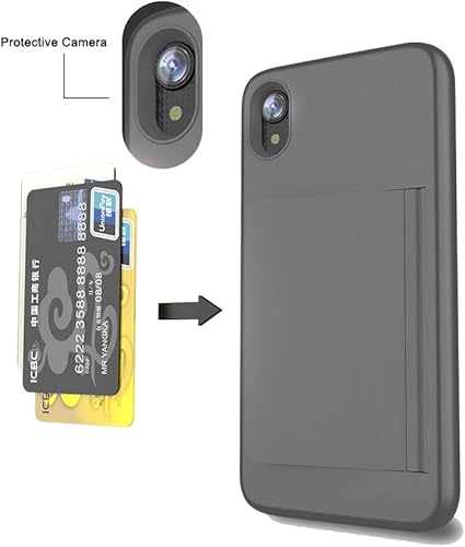 Miniatura 2 de FDTCYDS Funda para Moto E6 con tarjetero, a prueba de golpes, funda protectora híbrida de silicona resistente para Motorola Moto E6 (edición 2019),