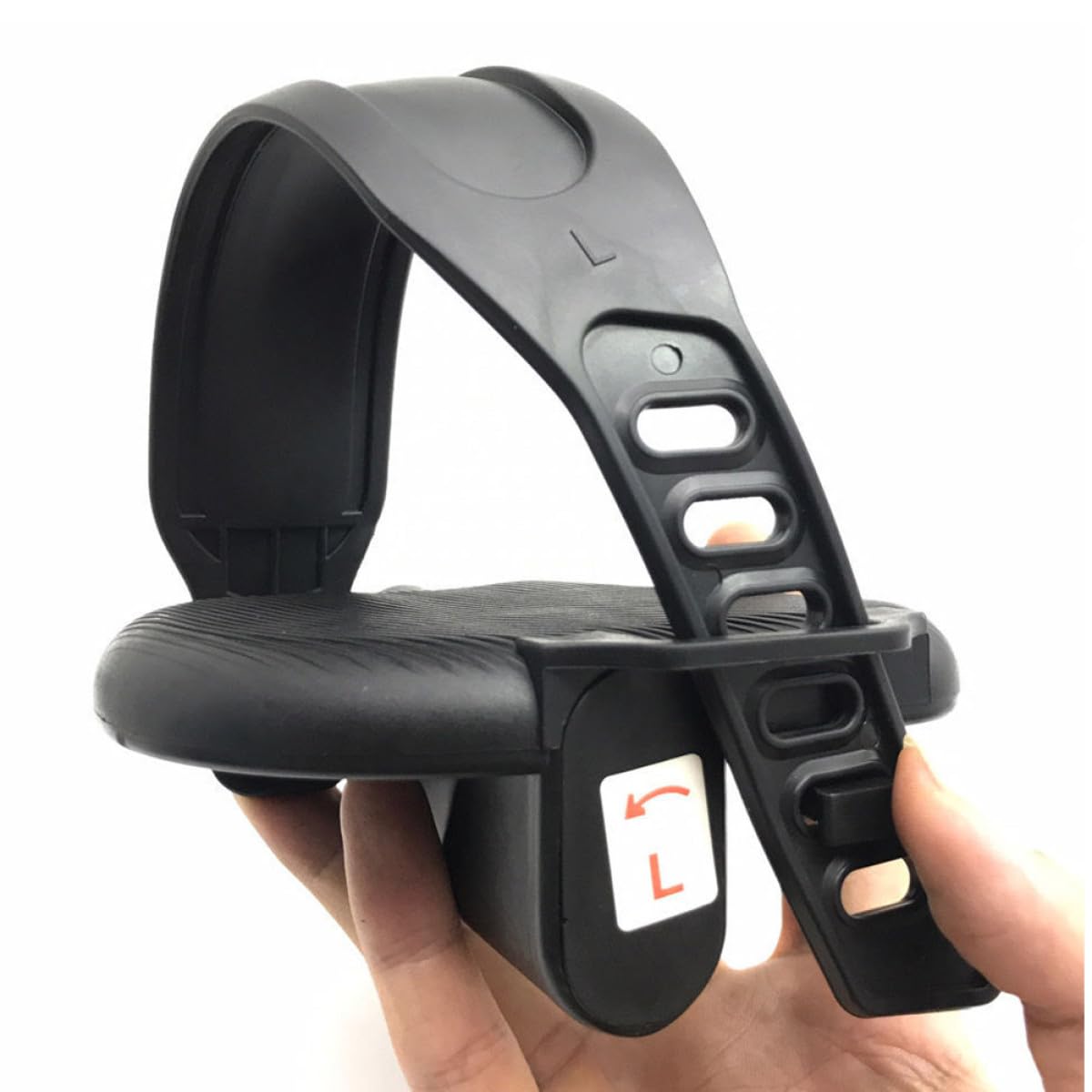 Cabilock Pédales de Vélo de Rechange Paire de Pédales Noires Résistantes Sangles en Caoutchouc Réglables et Design Antidérapant, Accessoires pour Vélo Extérieur