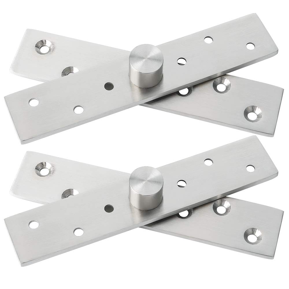 Alise Drehscharniere für Tür, 15,2 cm, drehbares Türscharnier, 360 Grad, gebürstet, 2P