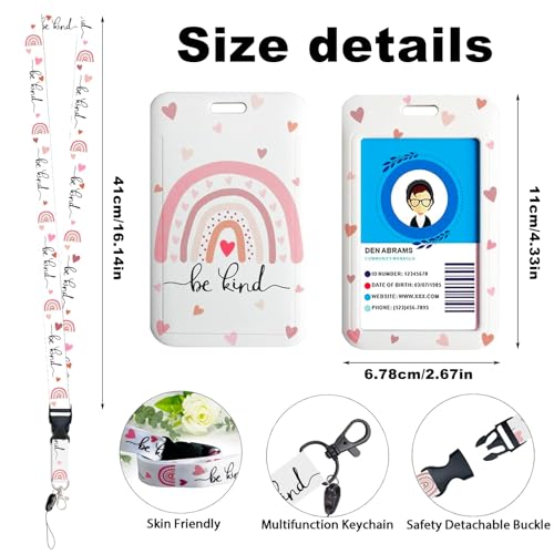 JKDHJK Lanyard with Card Holder, Id Card Holder for Neck Teacher, Nurse, Student Lanyard, Stretchable Key Buckle - Image 2