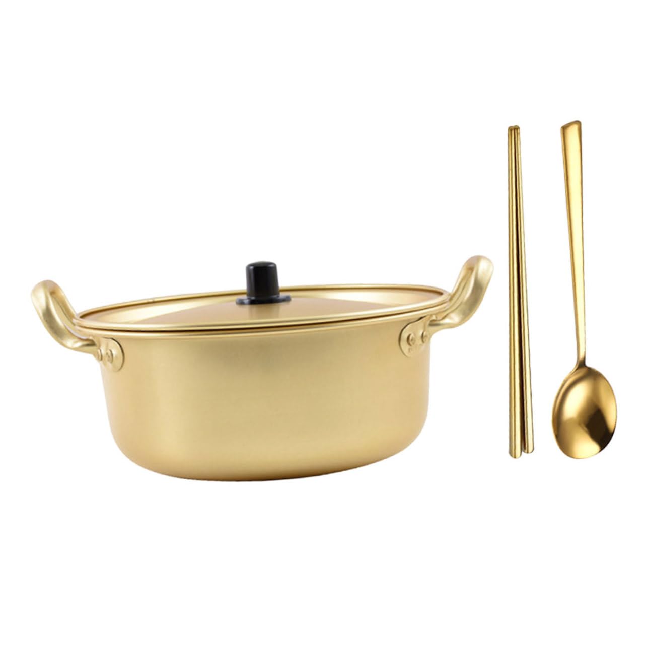 ABOOFAN 1Set Korean Ramen Pot Cooking Pot with Lid Quick Heating Noodle Pot for Easy Cooking of Ramen Pasta Soups and More Kitchen