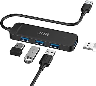 JNH USB ハブ USB3.2 Gen1 4ポート 5Gbps高速転送 USB-A拡張 USB HUB バスパワー 軽量 Windows MacBook OS Linux 対応 在宅勤務