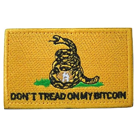 TrendyLuz Don't Tread On My Bitcoin BTC Gadsden Embroidered Hook & Loop Patch Cover