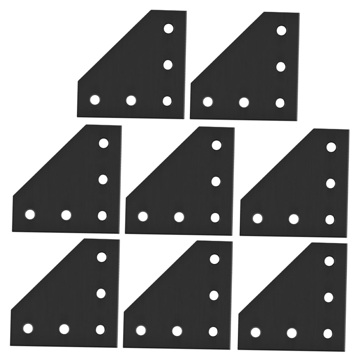 Plaques de connexion aluminium type pour profilés de renfort d'angle haute précision