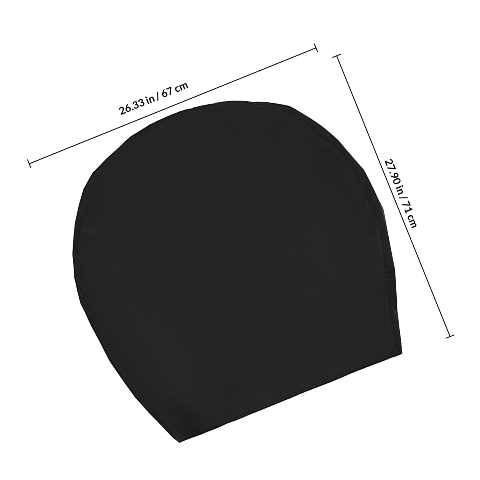 4 Fundas Protectoras Uso Versátil para Aplicables en Tela Oxford Negra y Neumáticos de Rueda para Almacenamiento Prolongado Exteriores en Caravanas y Remolques