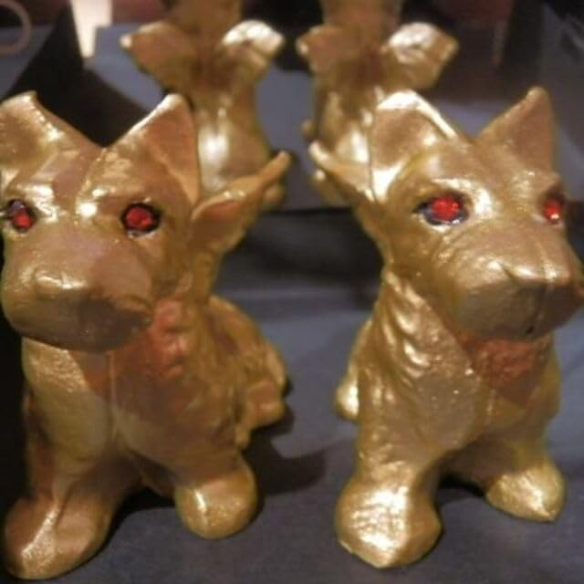 Gold Gargoyle Dog with red eyes ガーゴイルドッグ 【公式通販】