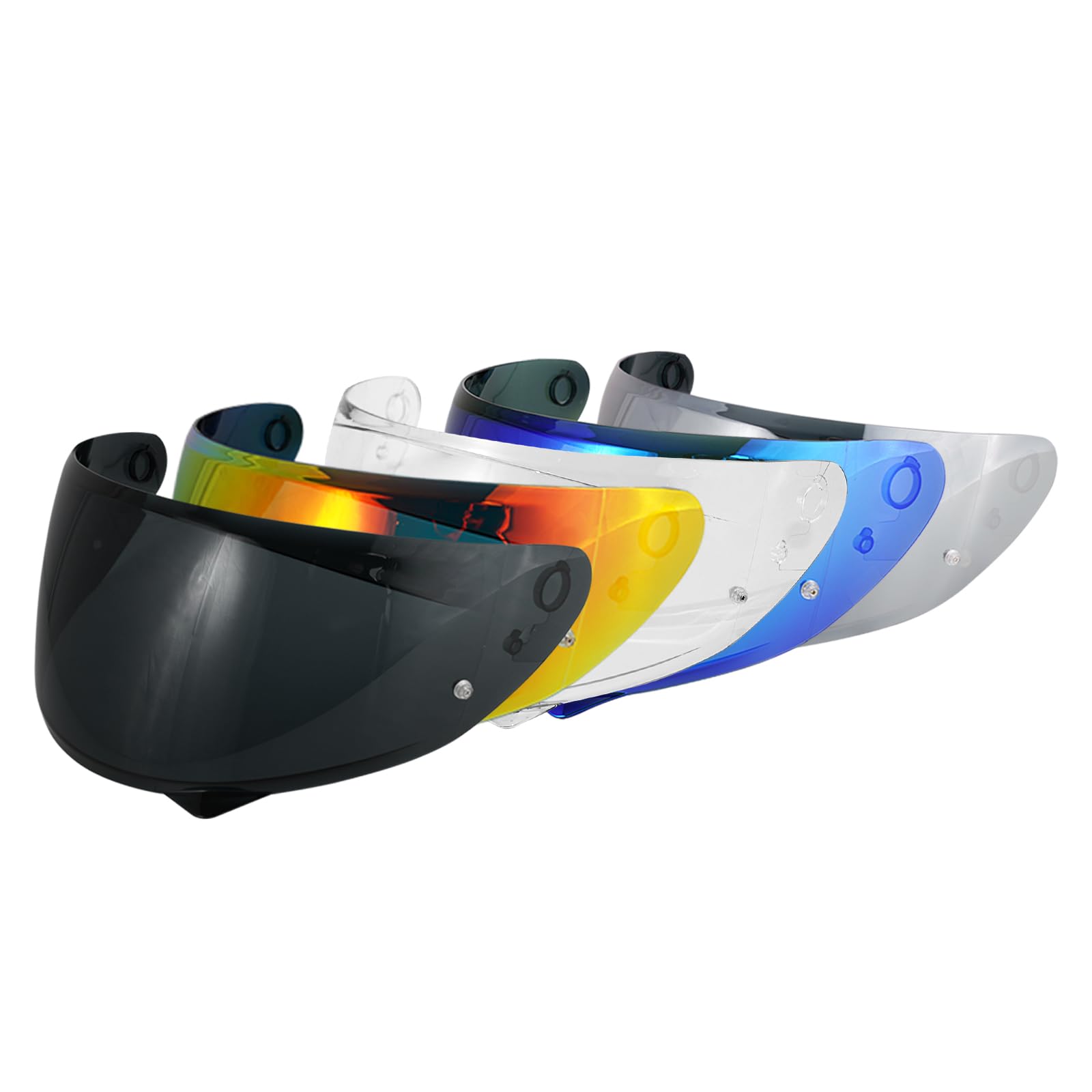 Visera Casco Moto Reemplazo para C10,Viseras para Cascos de Moto,Visiera per Casco Integrale da Moto,Visera de Lente para Casco Protección contra Viento (Negro)