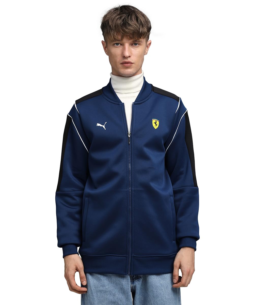 puma Ferrari Men Full Sleeve Polycotton Knitted Full Zip with Pocket Sweat Jacket-picture-45