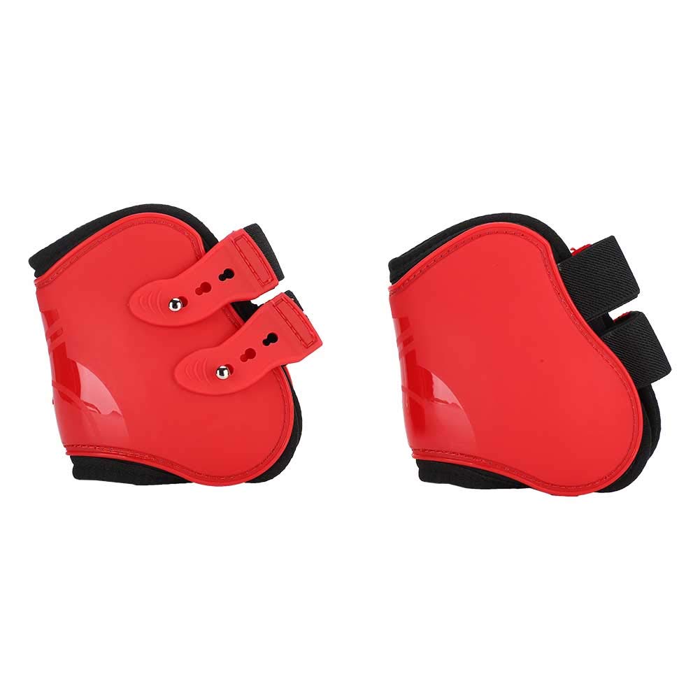 Set Protezioni per Le Gambe del Cavallo Protezioni per Le Gambe Durevoli e Regolabili per Gli Appassionati di Equitazione Neoprene PU Rosso 4 Pezzi