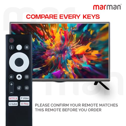 Image of marman Compatible with Kodak Smart Tv Remote Suitable for Ultra HD 4K LED QLED Non-Voice Command Without Google Assistant CA PRO 108 cm 50CAPROGT5012 - Matching Exact Keys with Existing Model
