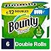 Bounty Select-A-Size Paper Towels, 6 Double Rolls, White, 90 Sheets Per Roll