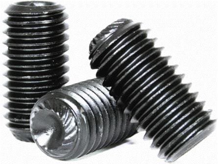 Socket Set Screw, Knurled Cup Point, 8-32 x 3/16", Alloy Steel, Black Oxide, Hex Socket (Quantity: 100) Coarse Thread, #8 Grub/Blind/Allen/Headless Screw, Length: 3/16 inch