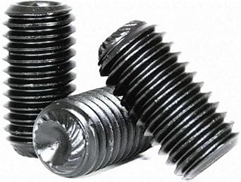 Set Screws, Cup Point - Knurled, M3-0.5 x 5mm, Alloy Steel, Hex Socket, Quantity 50 Thread, M3 Grub/Blind/Allen/Headless Screw, Length 5mm