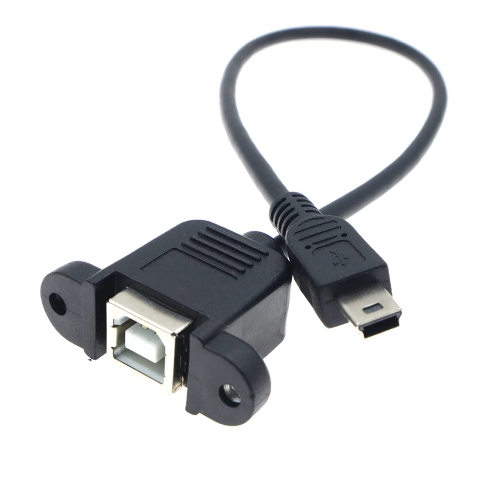 Con foro a vite di montaggio a pannello USB 2.0 B. Presa femminile a micro USB 5. -Pin cavo maschio compatible with il connettore dello scanner della stampante del computer(0.5m)