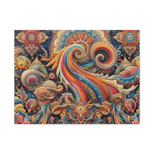Vividly Multicolored Tapestry Wall Hanging - 24 * 18 inch Matte Canvas Wall Art - Made in USA