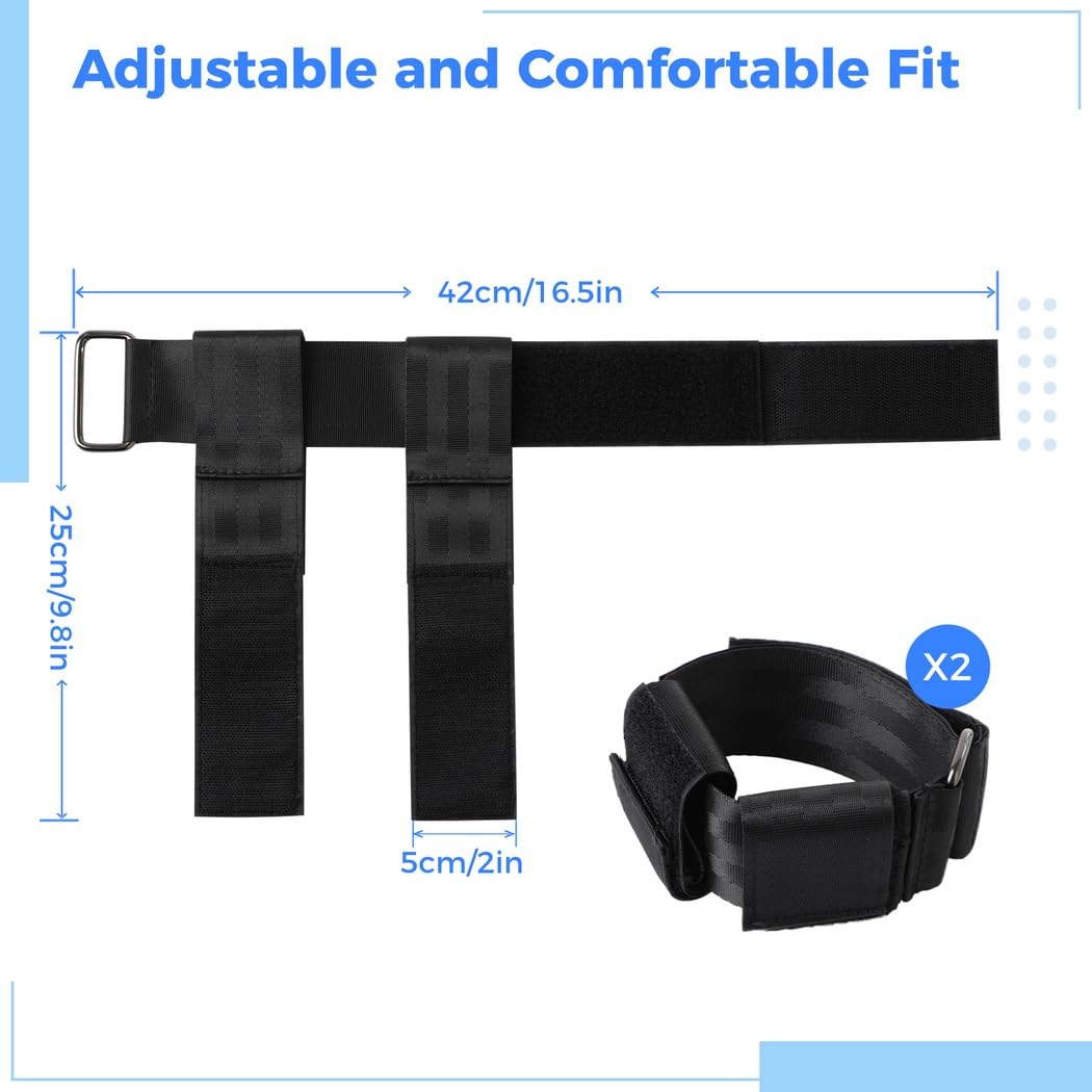 Nylon-Fuß- und Knöchelriemen für Tibialis-Training, 2er-Pack, verstellbare Hantelbandagen, Kraft-Beintrainer mit Verschluss