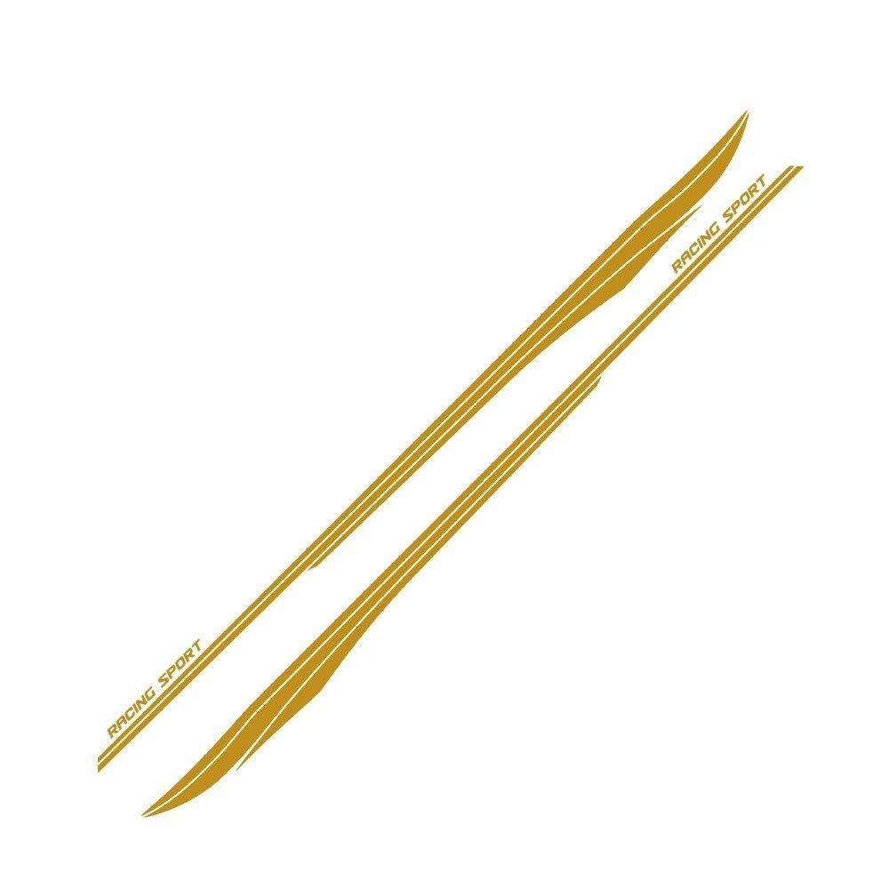 Autocollants de porte de voiture en film vinyle matt gold haute finition pour berline