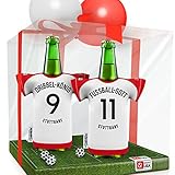 FAN-EDITION GESCHENK-BOX: 2x Trikots bedruckt mit FUßBALL-GOTT und DRIBBEL-KÖNIG
