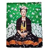 Tipo di Prodotto: SCARF Toocool - Sciarpa Stola Unisex Klimt Van Gogh Frida Monet Foulard Scialle Raso YH [Taglia Unica,YH-122 Frida Verde]