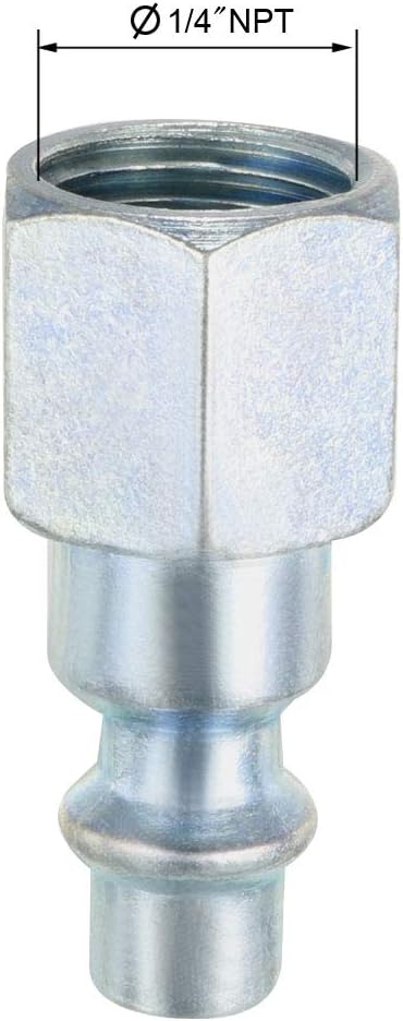 uxcell High-Flow Plug, Quick Coupler Air M Type Fitting Quick-Connect Fitting, 1/4-Inch NPT Female Plug 2pcs
