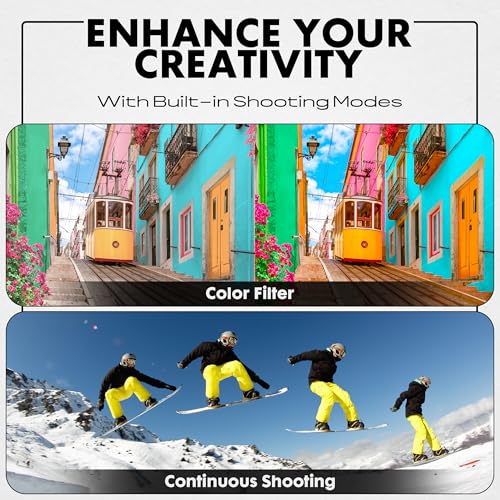 Image of Minolta 48MP Digital Camera - 4K Ultra Slim HD Video, 2.9 inch IPS LCD Display, Autofocus Lens with Digital Image Stabilization, 4X Digital Zoom, Compact Travel Camera for Vlogging (Pink)