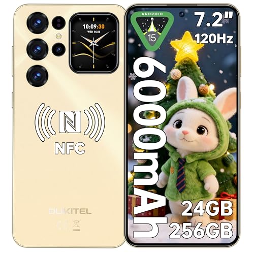 �y7.2�C���` HD+ ����SIM�t���[ �X�}�z �{�́zOUKITEL C68 Plus 6000mAh ��e�ʃo�b�e���[24GB+256GB 1TB�g�� 1.8" �T�u�f�B�X�v���C Android 15�X�}�[�g�t�H�� 64MP AI�J���� 120Hz��