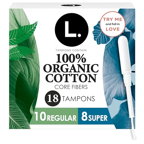 L. Tampons, Made with Organic Cotton, Regular/Super Absorbency, Multipack, Made Without Synthetic...