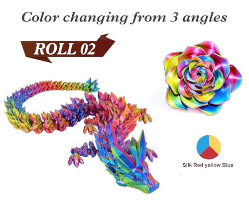Image of LOVOON Silk PLA 3D Printer Filament Bundle 2 KG, PLA Filament 1.75mm, Shiny Silk Tri Color Blue /Yellow /Red and Rose Red /Sky Blue /Yellow, Color Change by Angle 3D Printer PLA Filaments, 1KG X 2 Spools