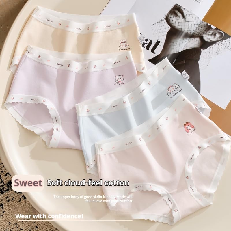 Teen Girls Underwear Seamless Cotton Big Girls Berifs Tagless No Show Panties for Teens Pack of 62