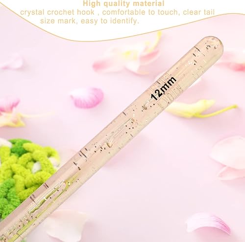 Miniatura 4 de Aguja de ganchillo de 0.472 pulgadas, ganchos de ganchillo grandes para hilo grueso, agujas de tejer ergonómicas para principiantes y ganchillo