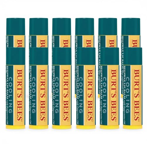 Image of Burt's Bees Cooling Lip Balm w /Peppermint Oil 12 Count Value Pack