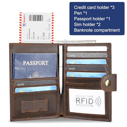 RFID Blocking Passport Wallet Travel Passport Holder Cover for Men and Women3