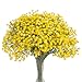 N&T NIETING Gypsophila Künstliche Blumen, 10 Stück Gypsophila Kunstblumen Schleierkraut Gefälschte Blumen Blumensträuße für Hochzeit Braut Party Home Decor (Gelb)