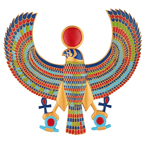 Plaque murale égyptienne Horus multicolore pour sublimer l'ambiance de votre salon ou bureau