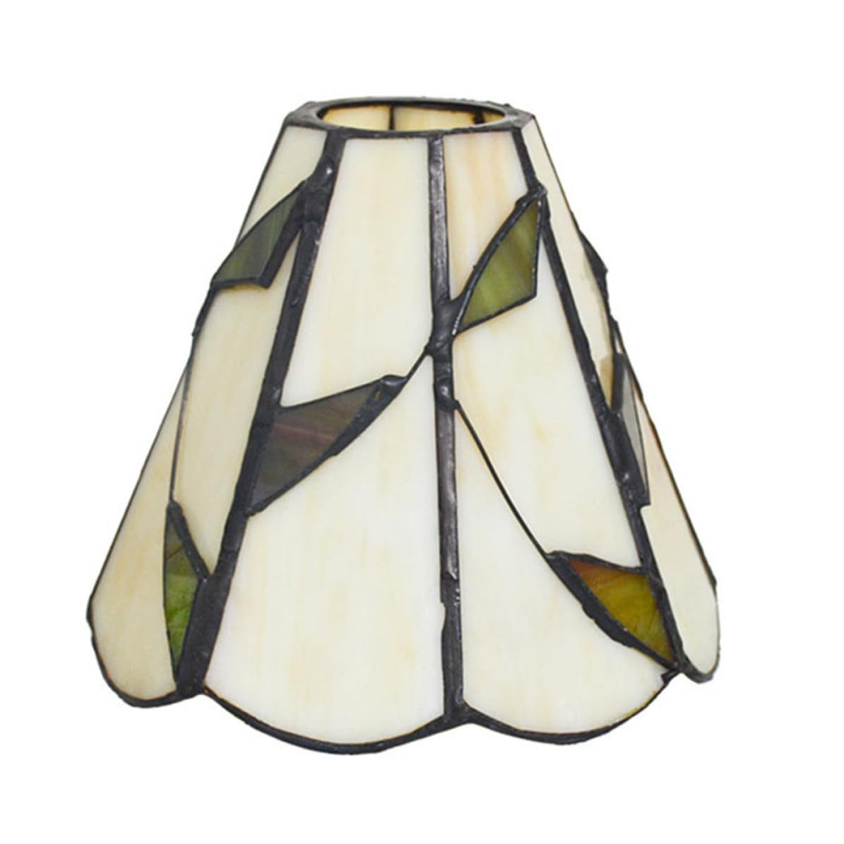 Paralume in Vetro Decorativo Beige per Lampada a Sospensione