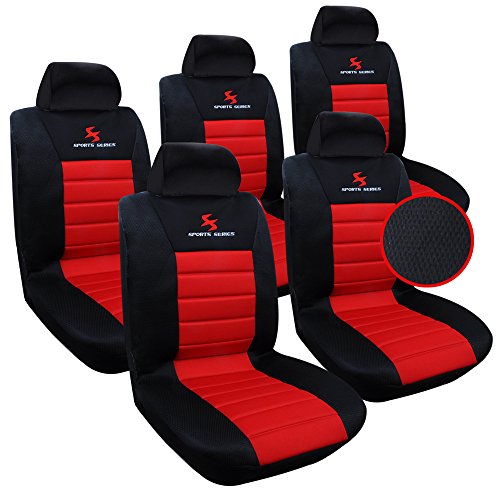 WOLTU 5X Fundas de Asiento para Coche Universal Delantero y Traseros Cubierta...