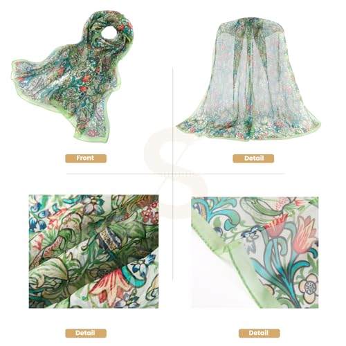 Signare Women's 100% Silk Art Scarf Lightweight and soft Scarf/Headwear in William Morris Golden Lily (SC-SILK-WM-GLILY)2
