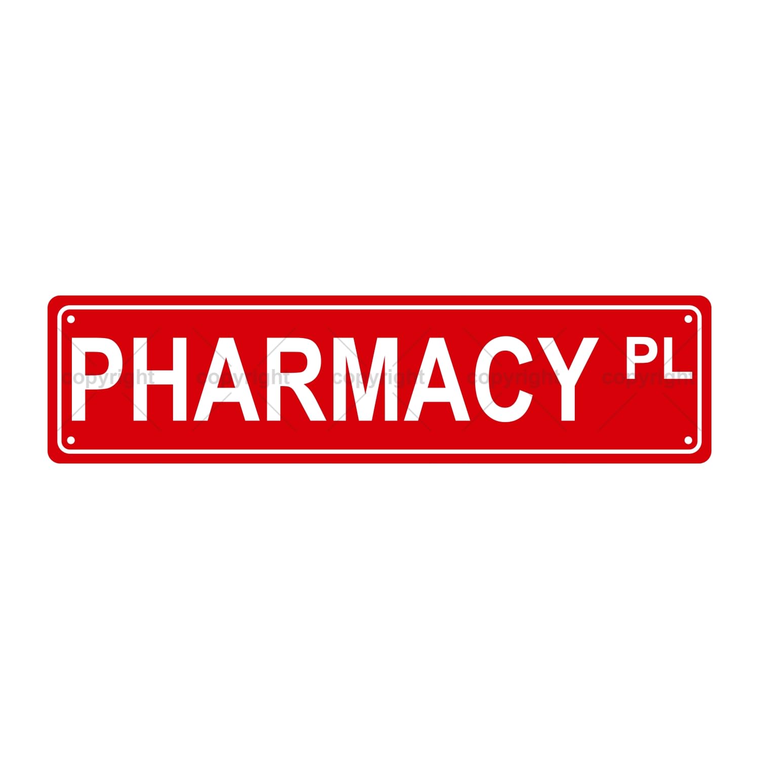 Pharmacy PL Space Metal Tin Street Sign Bar Cafe Garage Cave Home Room Wall Bathroom Farmhouse Garden Porch Patio Decor,4x16 Inch