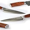 TUO-Damascus-Chefs-Knife-Kitchen-Knives-Japanese-AUS10-HC-67-Layers-Steel-with-Dragon-Pattern-Ergonomic-Pakkawood-Handle-8-Fiery-Phoenix-Series-Including-Gift-Box TUO Chef's Knife 8"- 67 Layers Damascus Kitchen Knife, Japanese AUS-10 High Carbon Steel with Dragon Pattern -Pakkawood Handle -Fiery Phoenix Series
