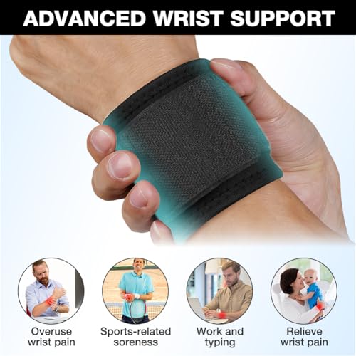 HOTUT Handgelenk Bandagen Krafttraining,2 Stück Verstellbare Power Wrist Wraps für Fitness,Handgelenk Bandagen Krafttraining Handgelenkstütze für Fitness,Handgelenkstütze,Bodybuilding,Kraftsport
