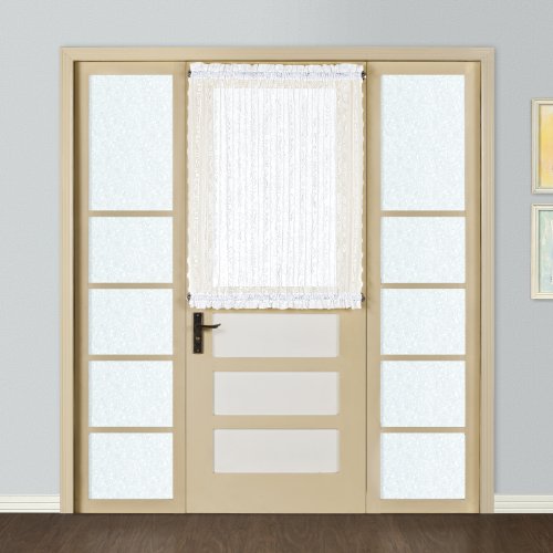 United Curtain Windsor Lace Door Curtain Panel, 56 by 40-Inch, White
