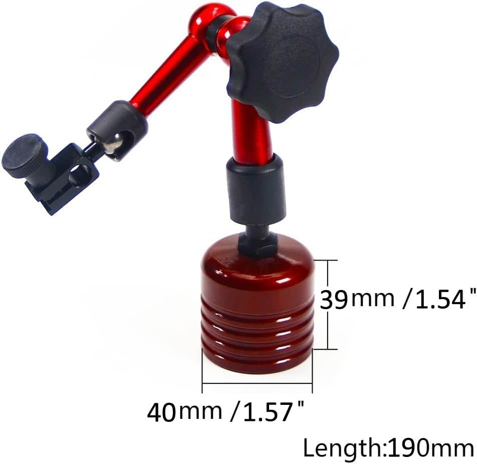 Miniatura 2 de Othmro 1 unids profesional medidor herramientas con base magnética ajustable indicador de prueba titular de nivel digital para indicador de marcado