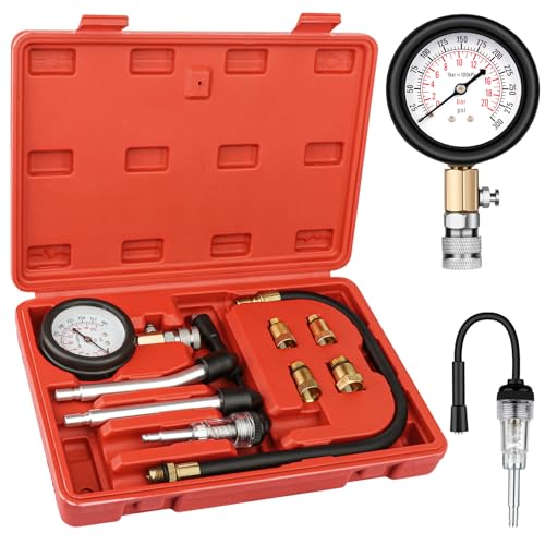 Giilayky Kraftstoffdruckmessgerät 140 Psi | Manometer Mit T-Adapter Für 3/8 Kraftstoffleitung