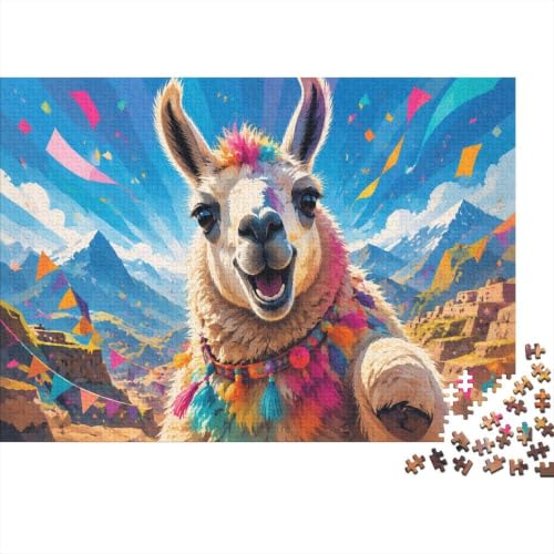 1000 Pièces Mini Puzzle pour Adultes Lama Montagne Festival Idée Cadeau