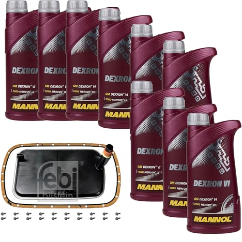 Preisvergleich Produktbild Automatikgetriebe Ölwechsel Satz Getriebeölwechselsatz mit 9 L Dexron VI Automatikgetriebeöl + Getriebeölfilter