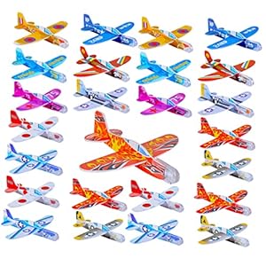 ZUNOXAZ 32 Stück Schaumstoff Handwurf Flugzeuge